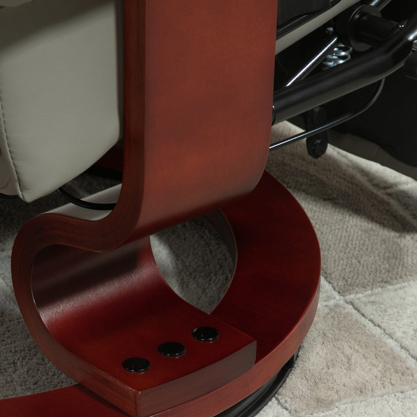 HomCom Faux Leather Adjustable Manual Swivel Base Recliner Chair with Comfortable and Relaxing Footrest