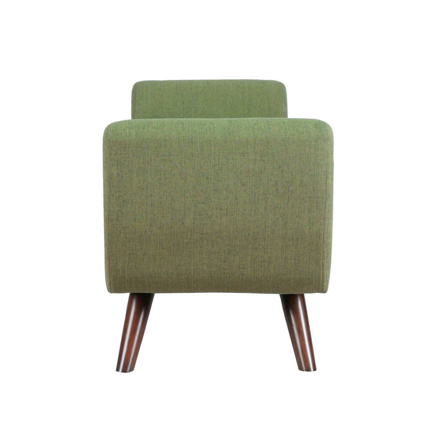 HomePop Modern Sherpa Storage Bench with Wood Legs