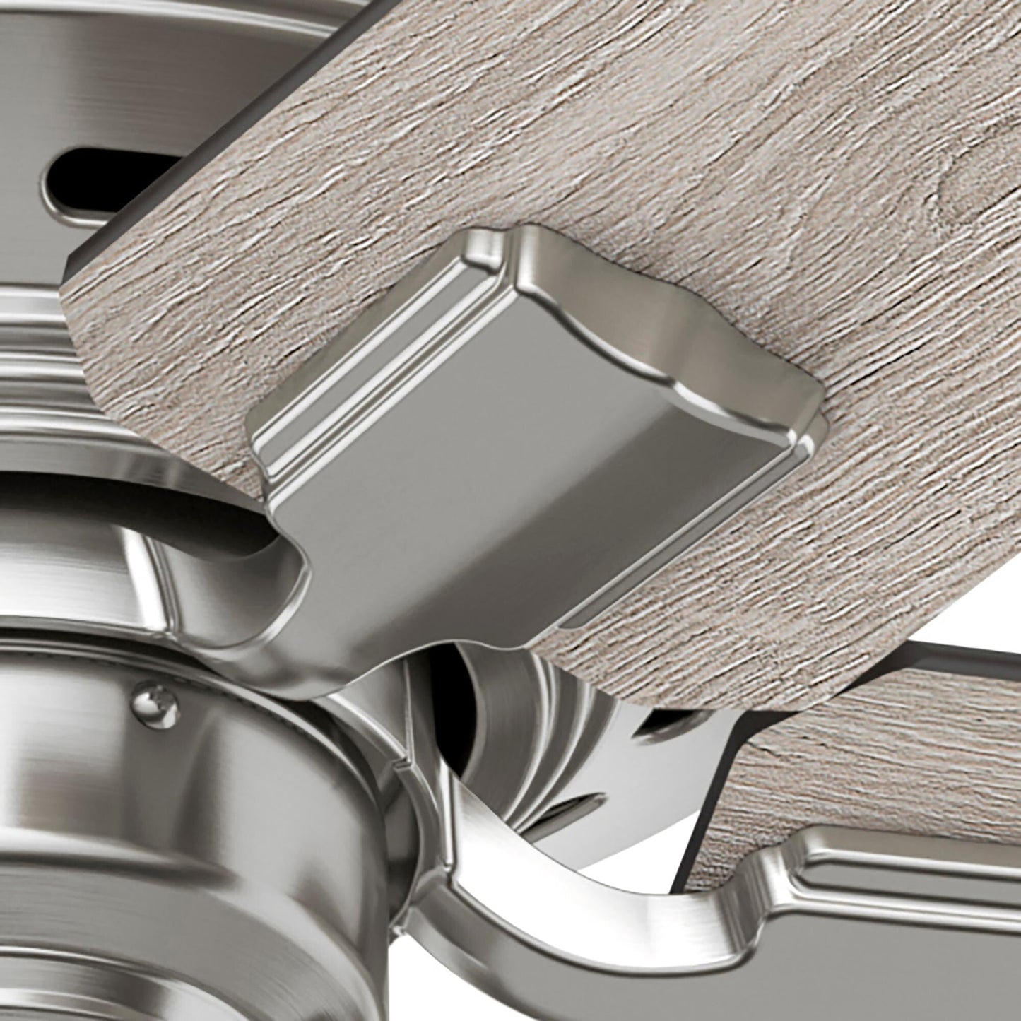 Hunter 44 Altidore Brushed Nickel Ceiling Fan with LED Light Kit, Pull Chain - Farmhouse, Rustic, Transitional