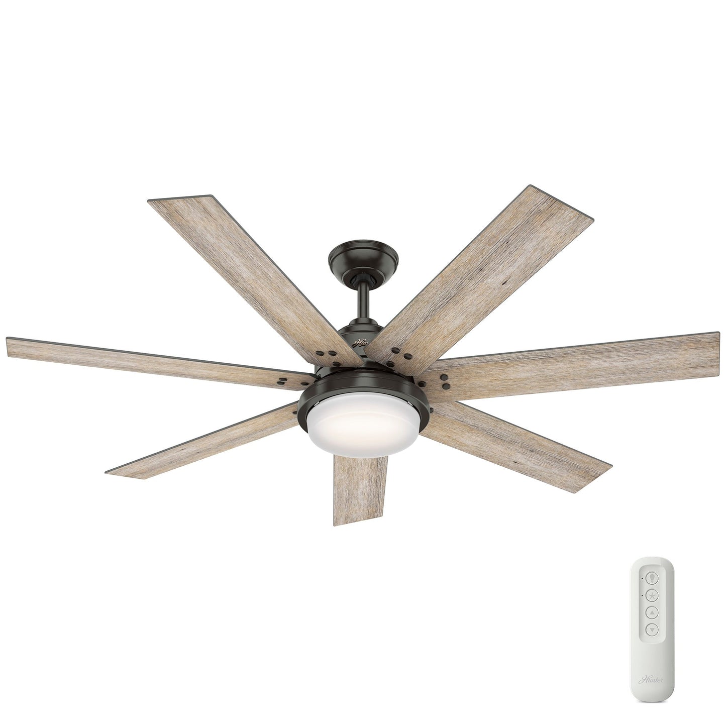 Hunter WiFi Whittington Ceiling Fan with LED Light, Handheld Remote - Windmill - Industrial, Farmhouse, Rustic - SMART FAN!