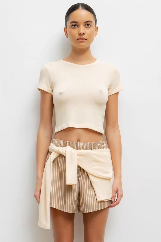 Leset Lauren Crop Slim Fit Tee