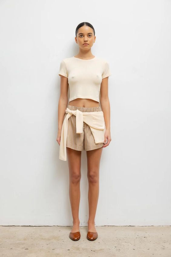 Leset Lauren Crop Slim Fit Tee