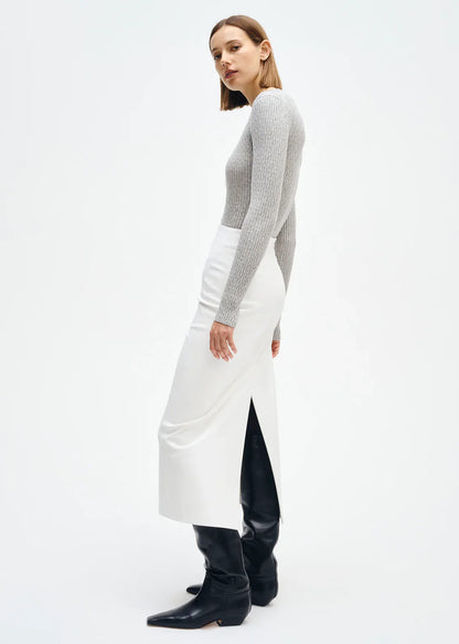 Enza Costa Cashmere Cotton Pointelle L/S Crew