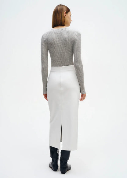 Enza Costa Cashmere Cotton Pointelle L/S Crew