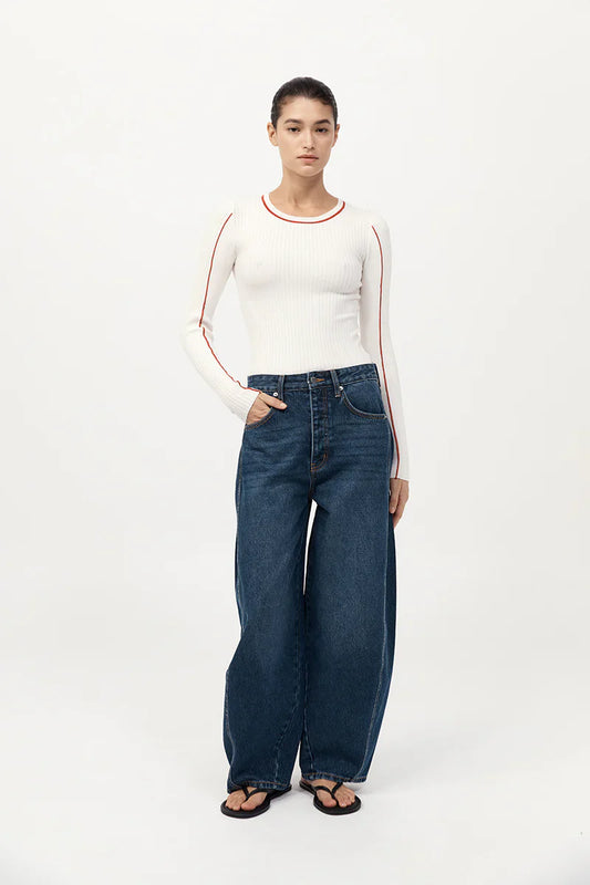St. Agni Mid Rise Balloon Jeans