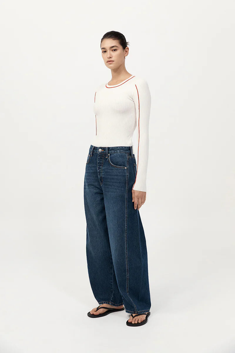 St. Agni Mid Rise Balloon Jeans