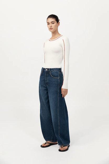 St. Agni Mid Rise Balloon Jeans