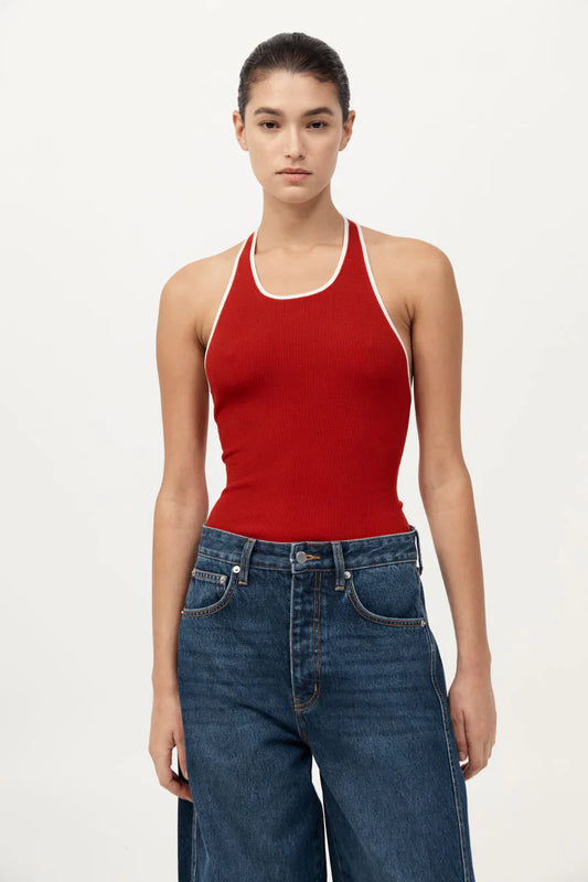 St. Agni Fine Line Halter Top