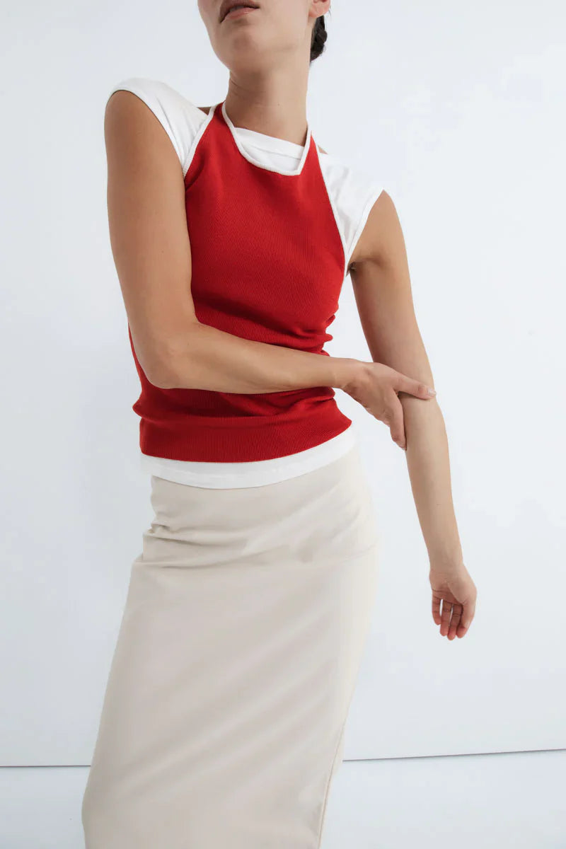 St. Agni Fine Line Halter Top