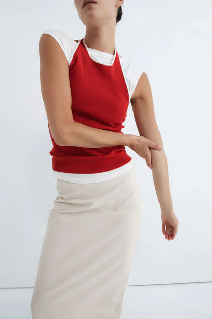 St. Agni Fine Line Halter Top
