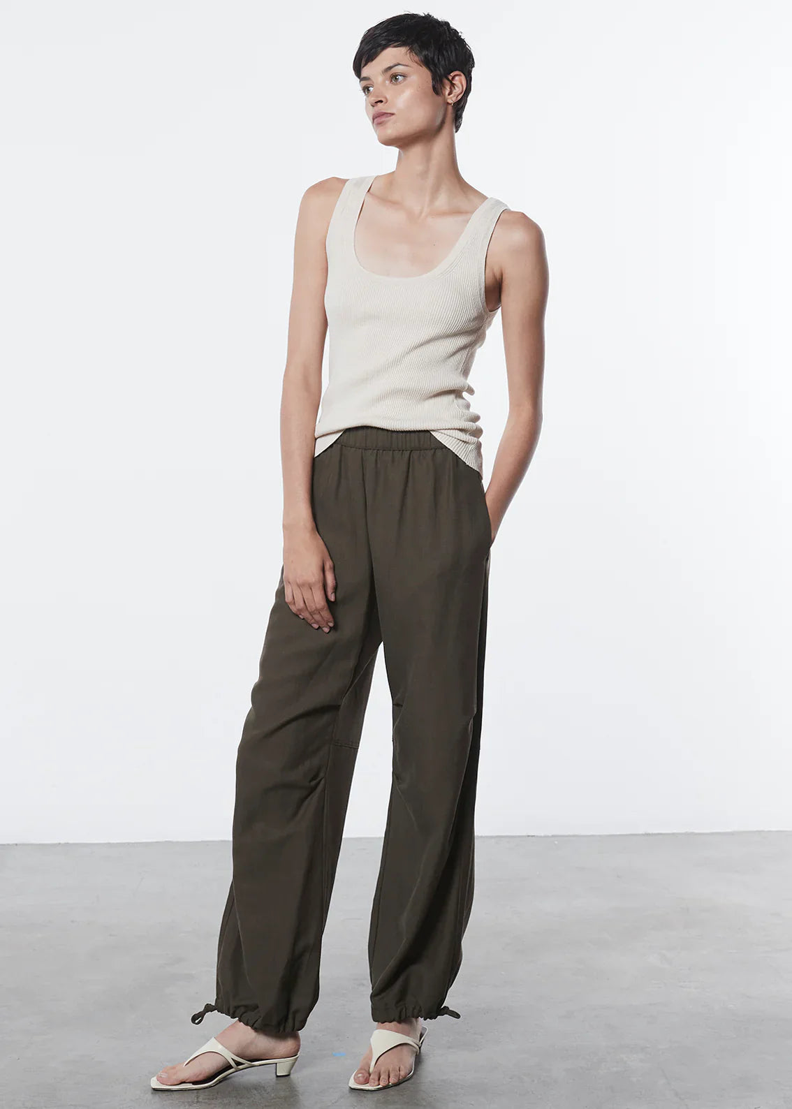 Enza Costa Linen Knit Scoop Tank