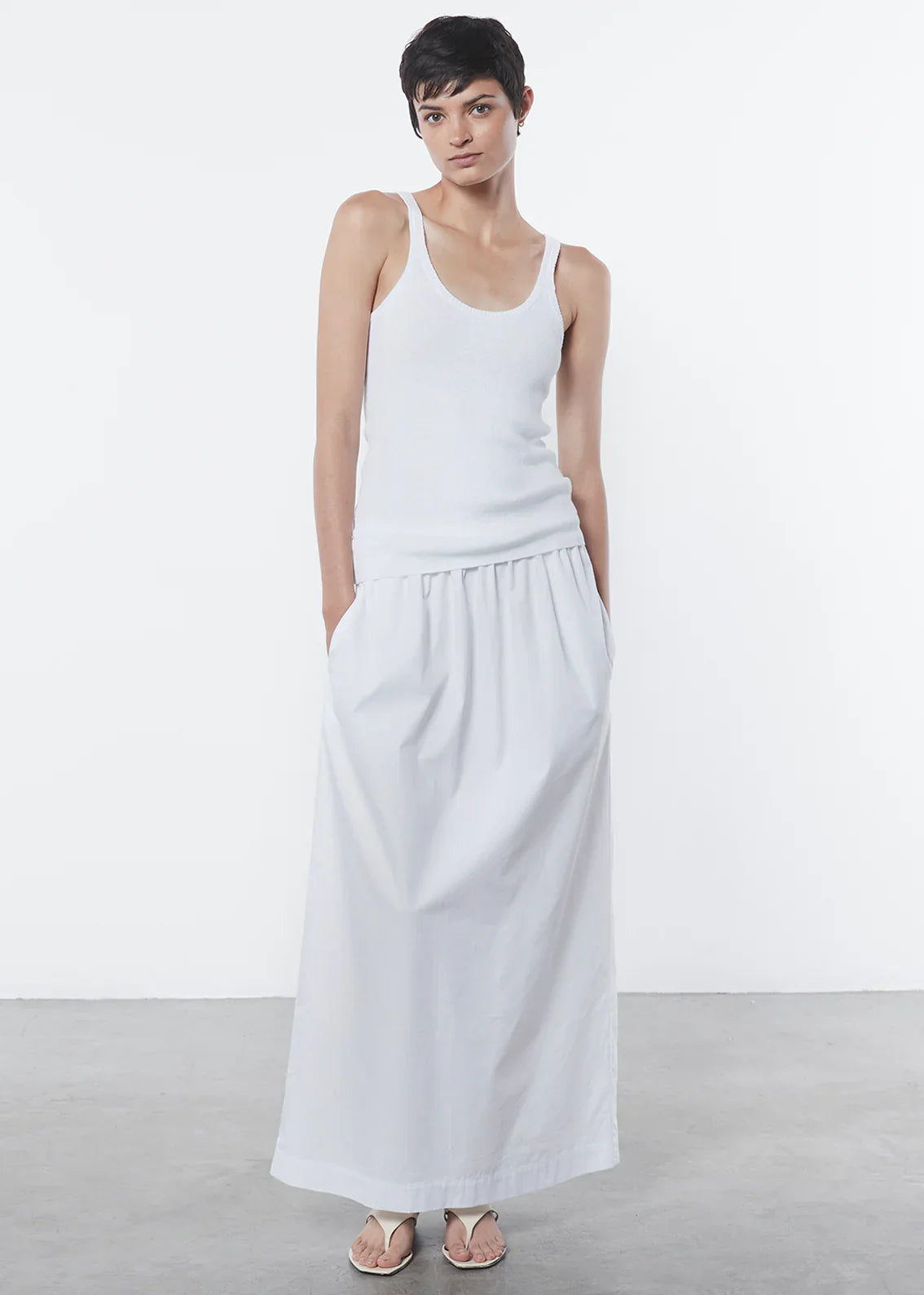 Enza Costa Linen Knit Strappy Tank
