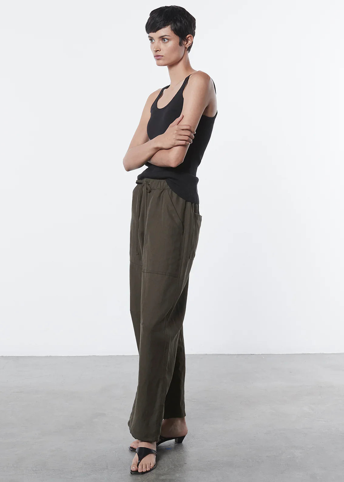 Enza Costa Linen Knit Strappy Tank