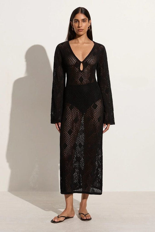 Faithfull the Brand Serena Pointelle Knit Dress