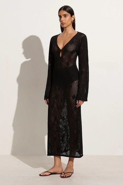 Faithfull the Brand Serena Pointelle Knit Dress