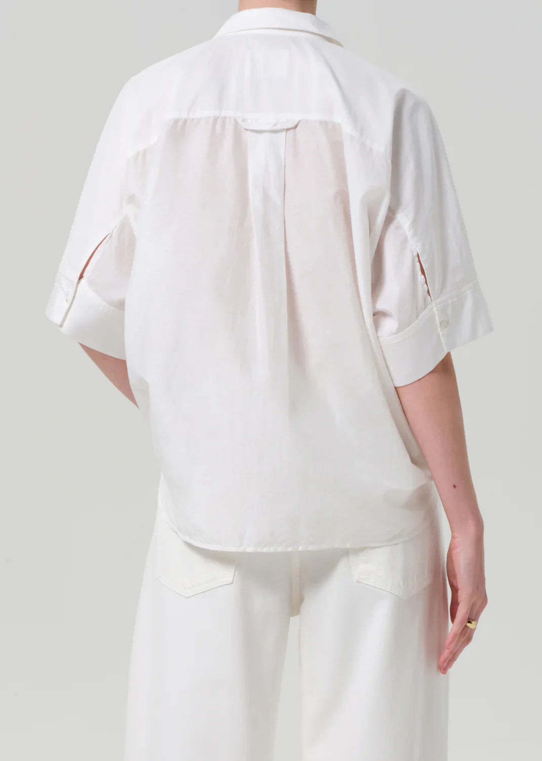 Citizens of Humanity Claire Shirt w/ Lace Inset