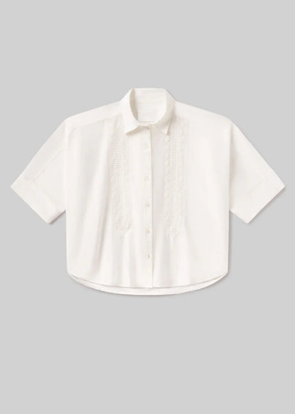 Citizens of Humanity Claire Shirt w/ Lace Inset
