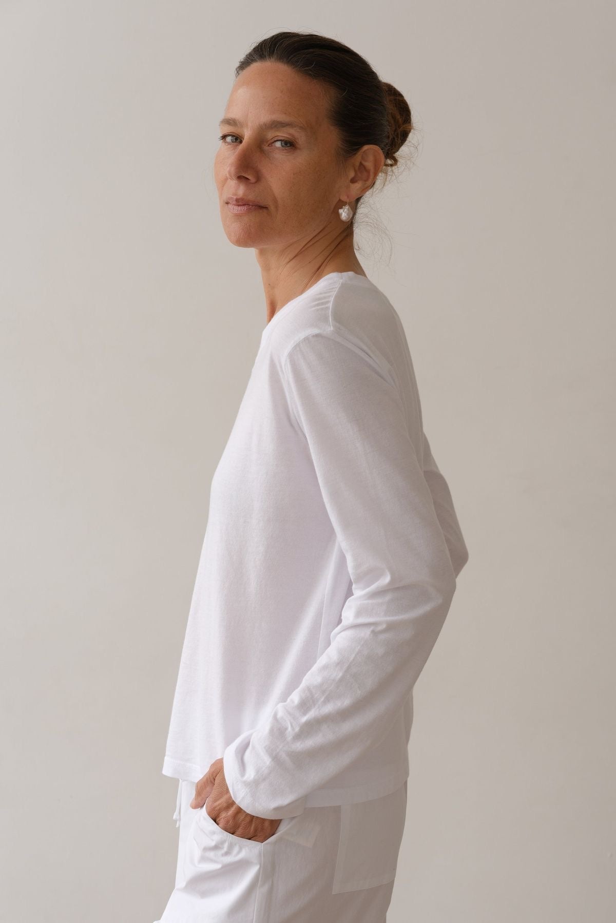 Donni Jersey V-Neck Long Sleeve