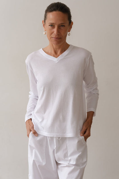 Donni Jersey V-Neck Long Sleeve