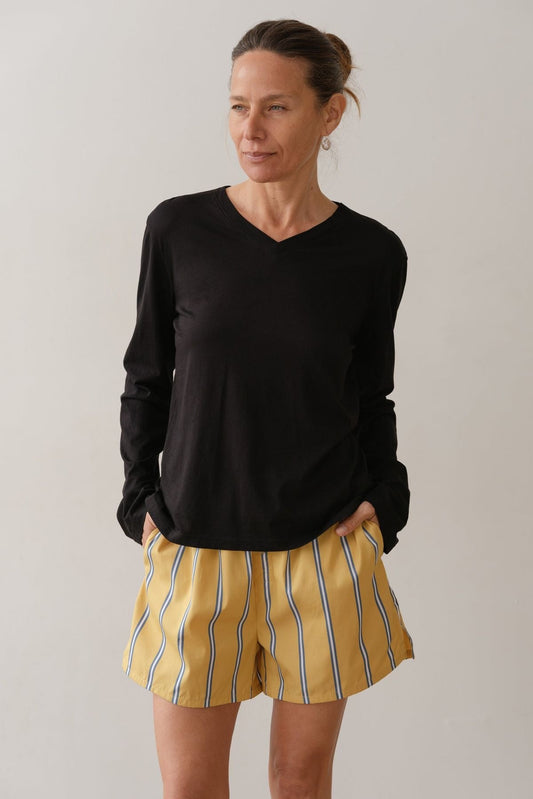 Donni Jersey V-Neck Long Sleeve