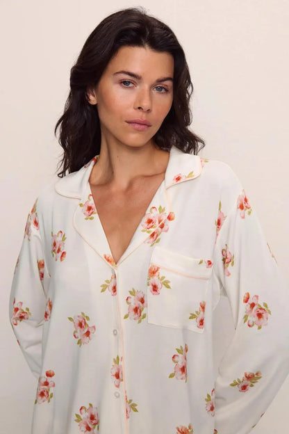 Eberjey Gisele Printed Long PJ Set