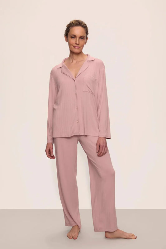 Eberjey Rib Long PJ Set