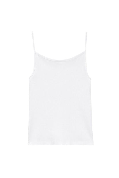 Donni Rib Spaghetti Tank