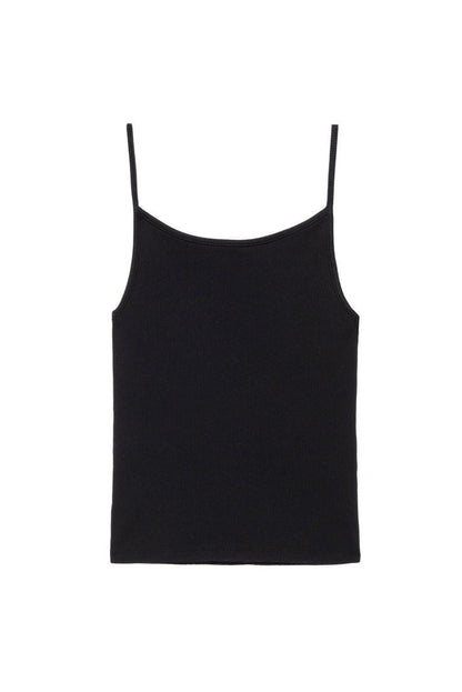 Donni Rib Spaghetti Tank