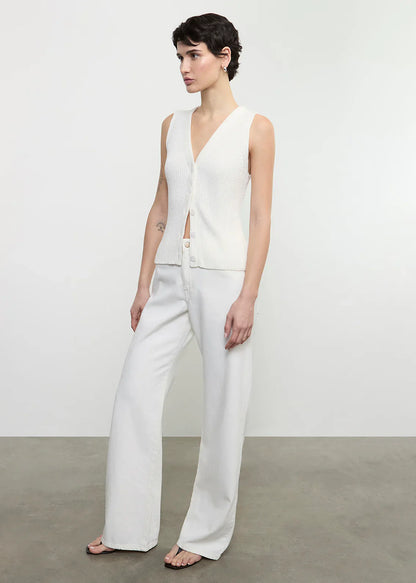 Enza Costa Boucle Knit Vest