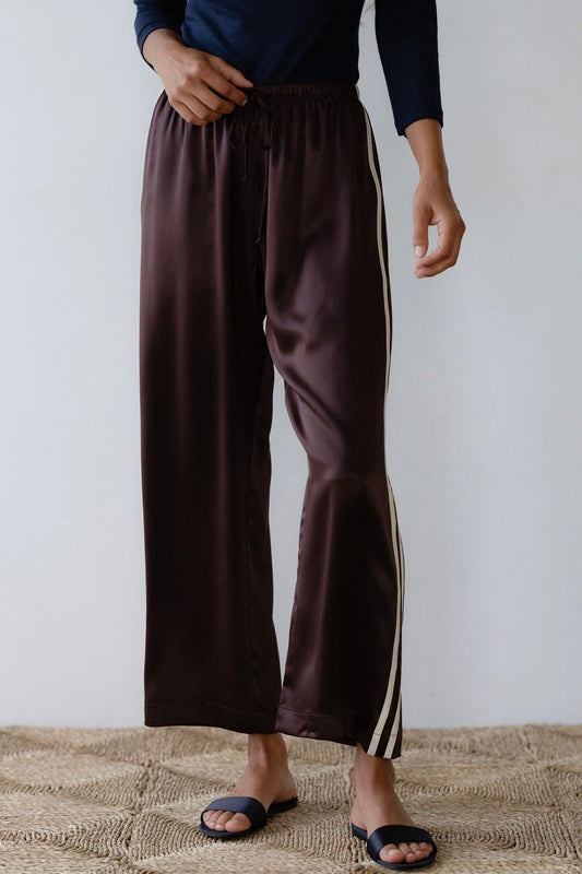 Donni Silk Stripe Crop Pant