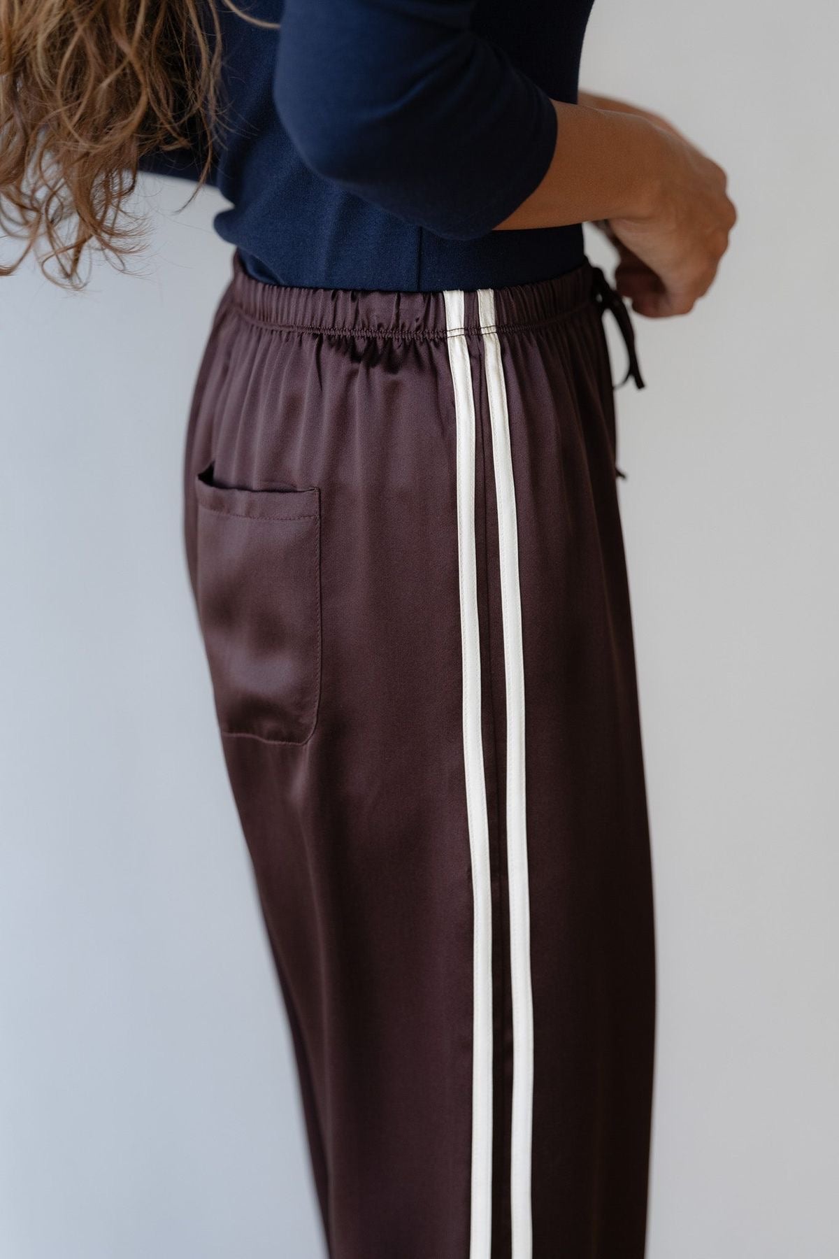 Donni Silk Stripe Crop Pant