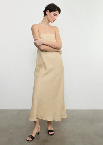 Enza Costa Linen Bias Dress