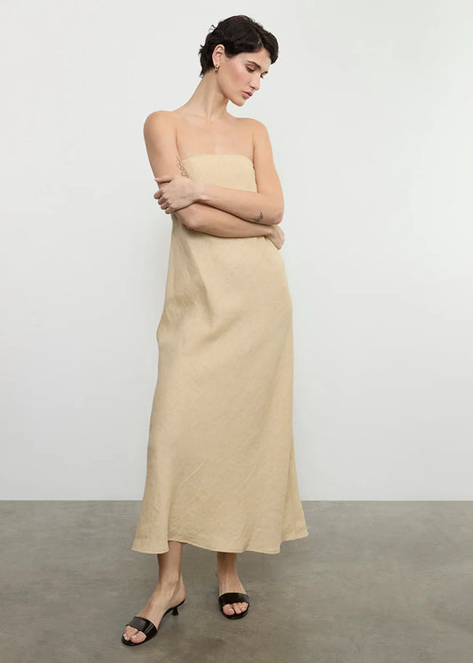 Enza Costa Linen Bias Dress