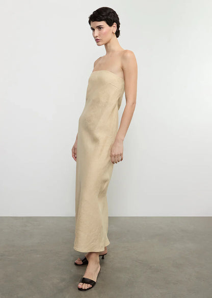 Enza Costa Linen Bias Dress