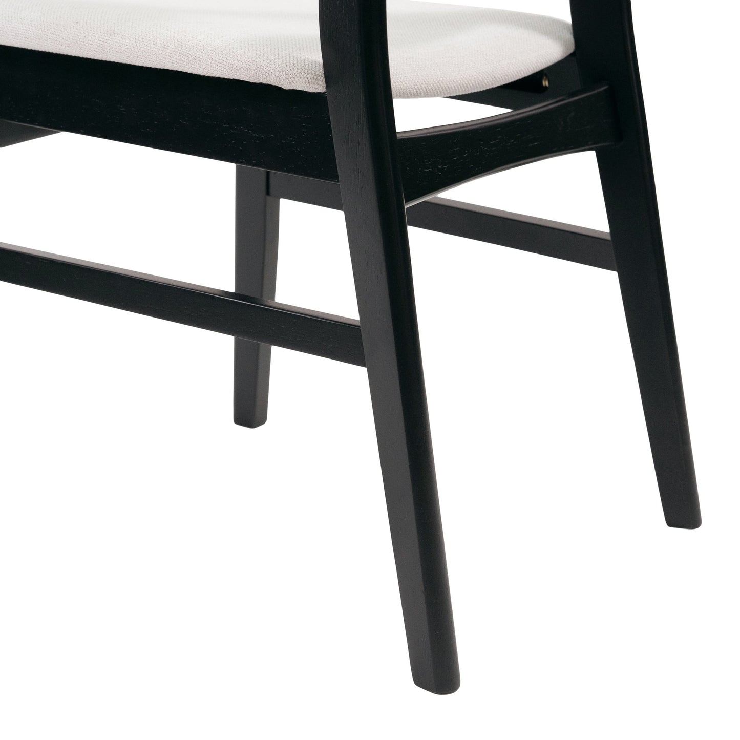 Abrielle Mid-Century Modern Upholstered Rubberwood Dining Chair (Set of 2) by Christopher Knight Home