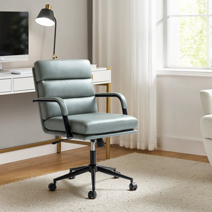 Joseph Modern Task Faux Leather Chair with Tilt Lock and Center Tilt by HULALA HOME