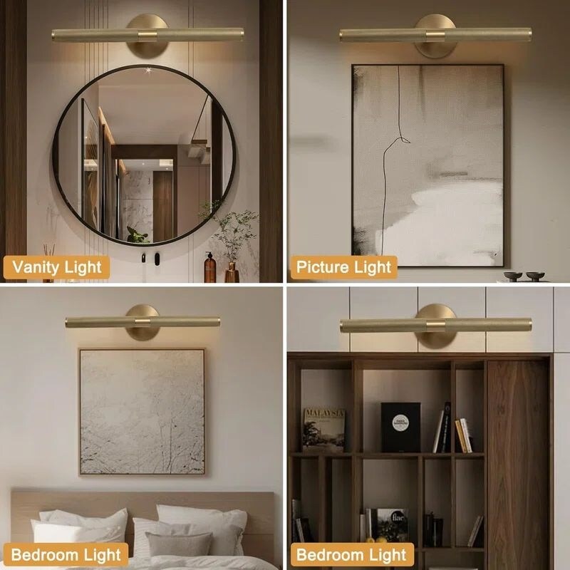 KAYLA Modern Wall Sconces, Brass Wall Mounted Lights, Bathroom Wall Picture Light for Living Room, Indoor Sconce Lighting - N/A