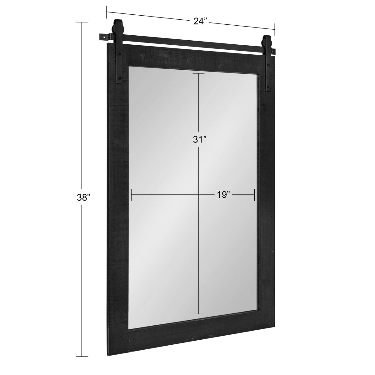 Kate and Laurel Cates Rustic Rectangular Wall Mirror