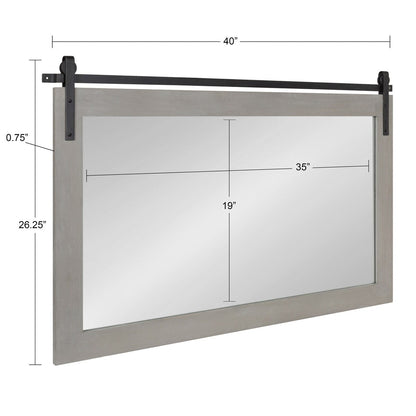 Kate and Laurel Cates Rustic Rectangular Wall Mirror