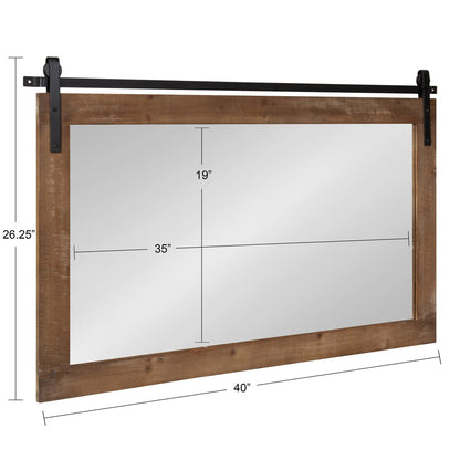 Kate and Laurel Cates Rustic Rectangular Wall Mirror