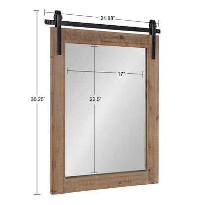 Kate and Laurel Cates Rustic Rectangular Wall Mirror