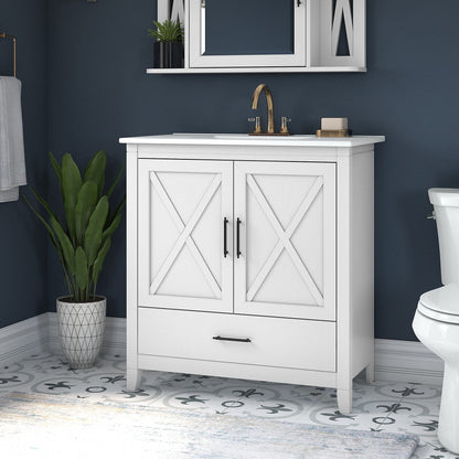 Key West 32W Bathroom Vanity with Sink by Bush Furniture