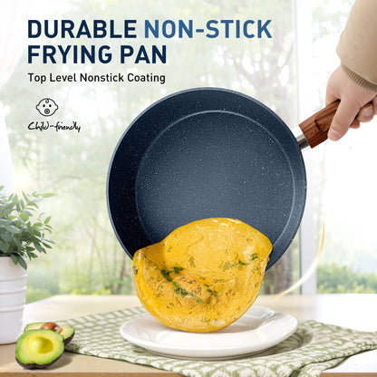 Kitchen Cookware Sets Nonstick, 12 Piece Pots and Pans Set Granite Cooking Set