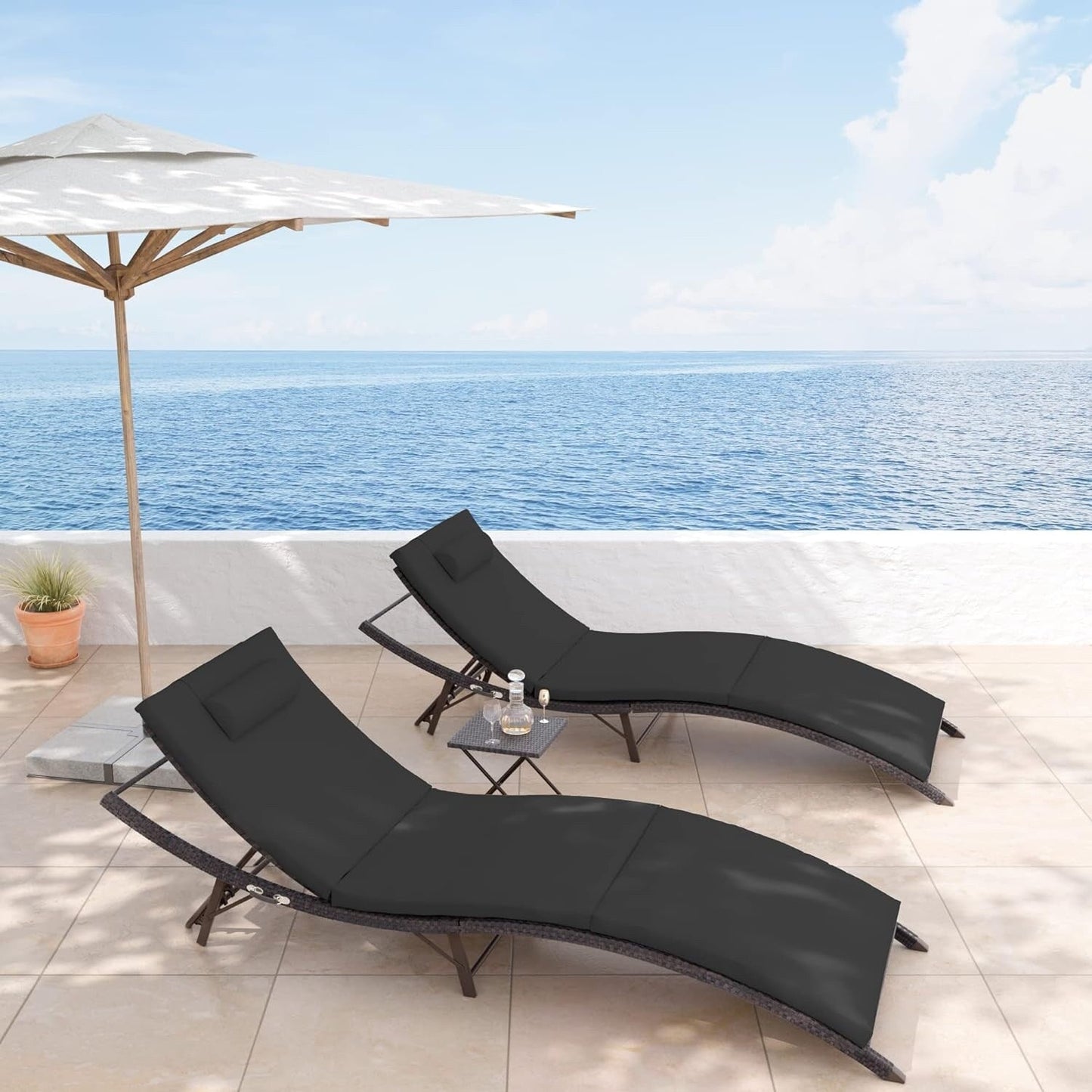 Kullavik 3-PiecesOutdoor Chaise Lounge Set