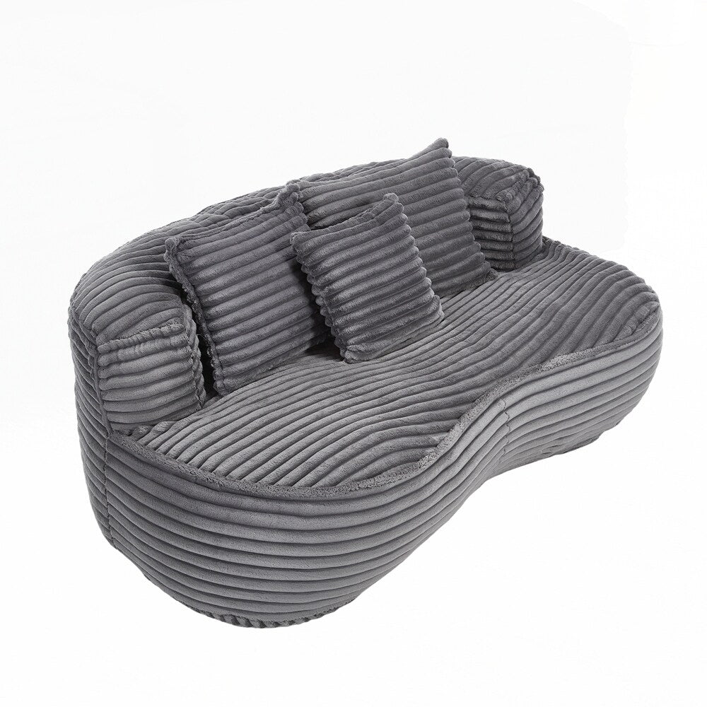 Lazy Sofa Durable Comfort Lounger High Back Bean Bag Chair Couch for Adults and Kids - 2 Seat