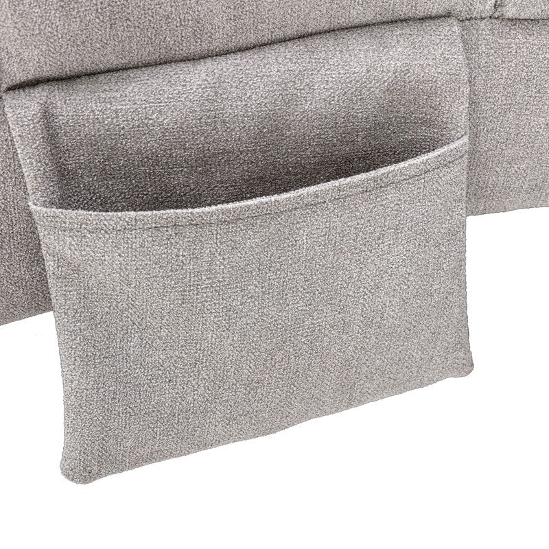 Linen Massage recliner Interior with remote control, ergonomic electric massage recliner, 5 modes