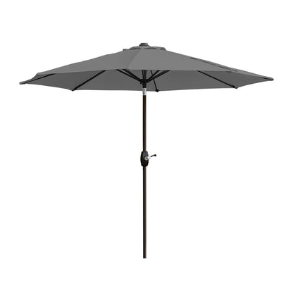 Lopes 9-foot Patio Umbrella with Bronze Finish Base Weight Stand Included