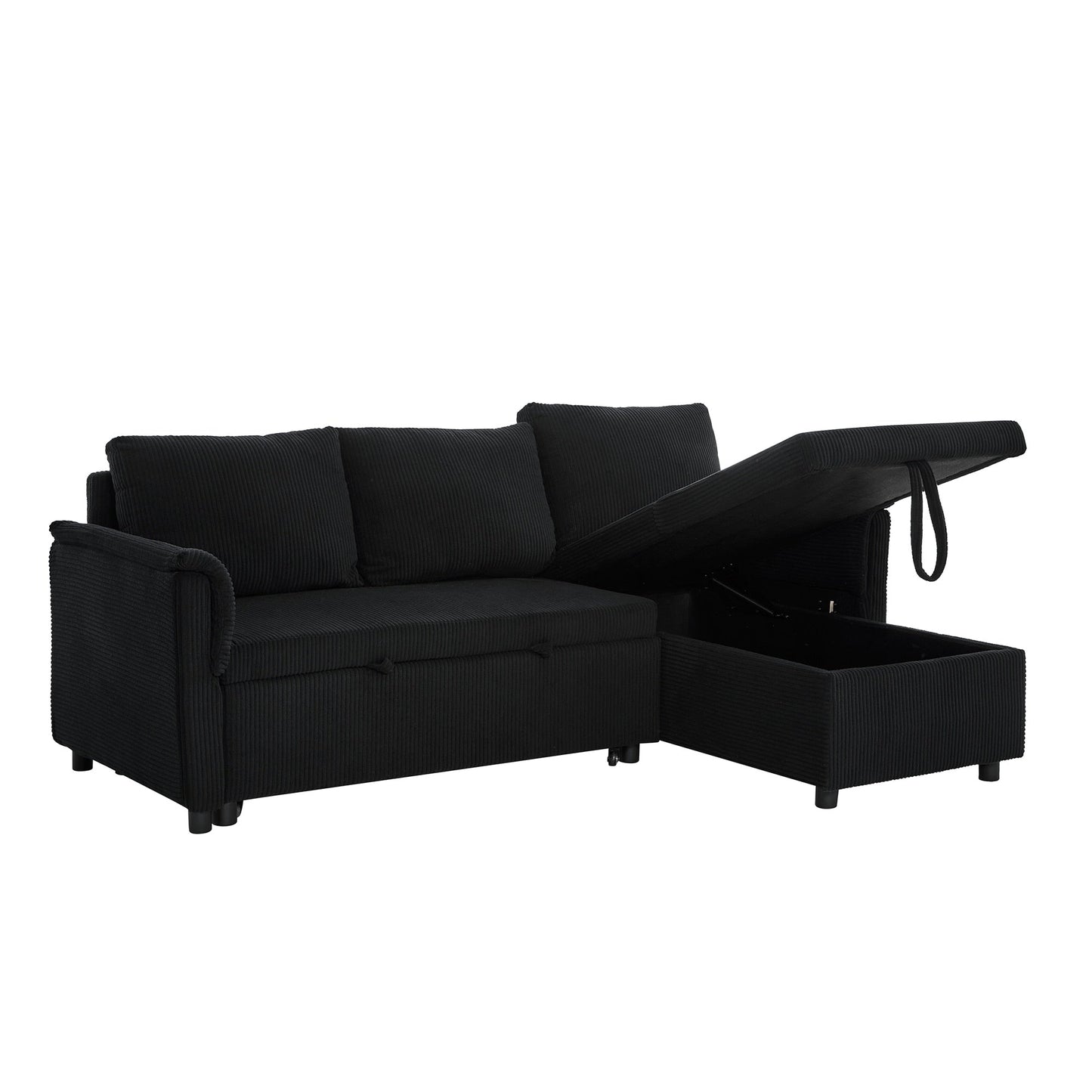 Loveseat Sofa with Chaise Lounge L-Shaped Modular Convertible Sofa with Storage Chaise
