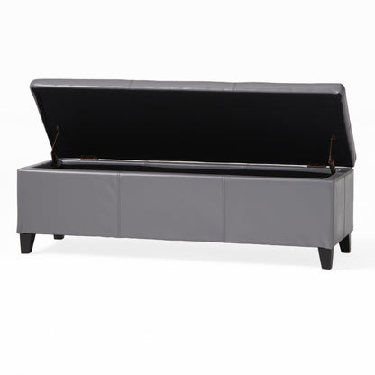 Lucinda Faux Leather Storage Bench by Christopher Knight Home - 51.25 L x 17.50 W x 16.25 H