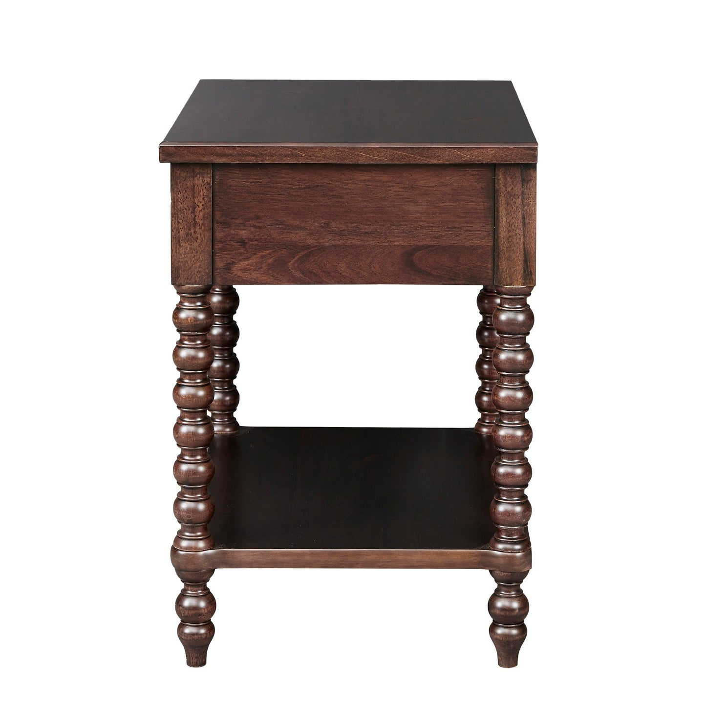 Madison Park Signature Beckett Turned Wood Spindle Nightstand with Drawer & Shelf